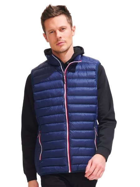 Smanicato imbottito uomo leggero personalizzato Sol's Victoire BW Men