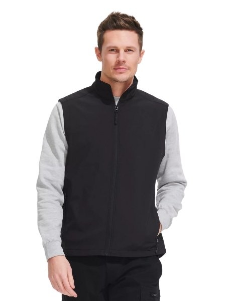 Gilet softshell da uomo personalizzato Sol's Race BW Men