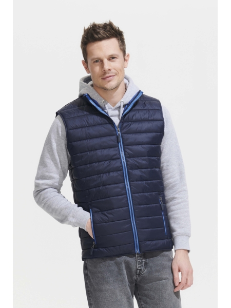 Gilet imbottito leggero da uomo personalizzato Sol's Wave Men
