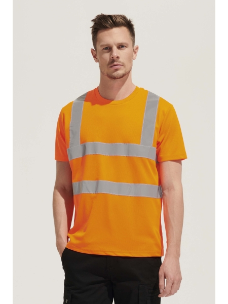 T shirt alta visibilità personalizzata Sol's Mercure Pro