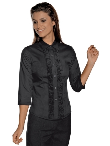 Camicia rouches donna da lavoro con manica 3/4 personalizzata Etoile Isacco