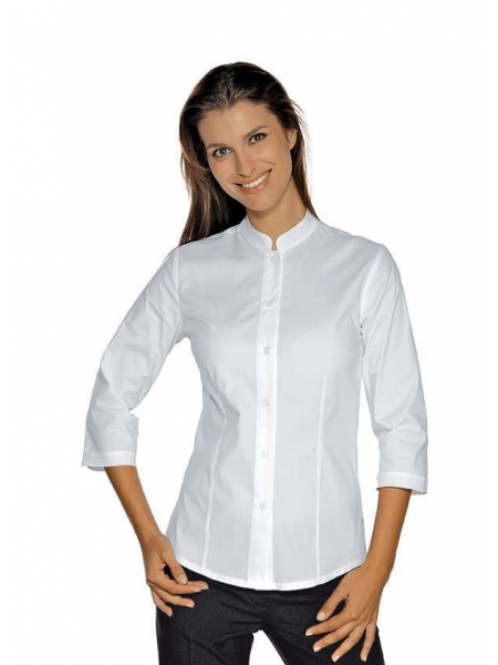 Camicia bianca donna manica 3/4 personalizzabile Hollywood Stretch Isacco