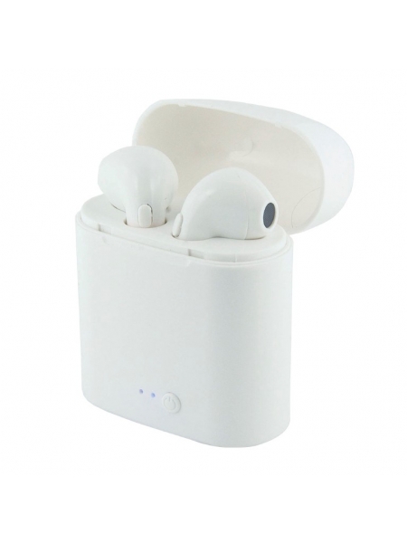 Coppia di auricolari con porta cuffie bluetooth per ricarica