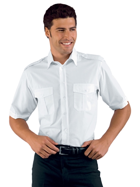 Camicia da lavoro personalizzata a manica corta Isacco Pilota