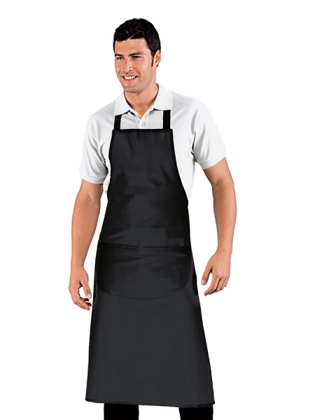 Grembiule con pettorina adulto unisex con tasca centrale personalizzato Isacco Big