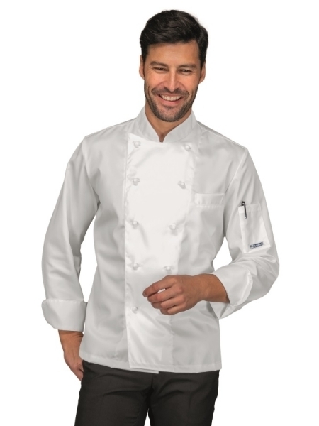 Giacca Chef personalizzata Isacco Alabama in cotone Satin