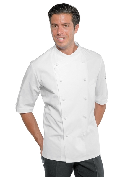 Giacche da chef a manica corta personalizzata Isacco Giza