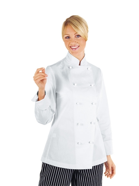 Giacca cucina donna personalizzata Isacco 100% in cotone