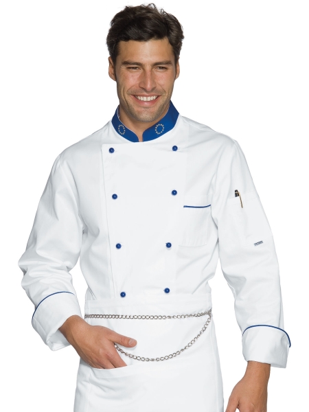 Giacca da chef in cotone personalizzata Isacco Profilata