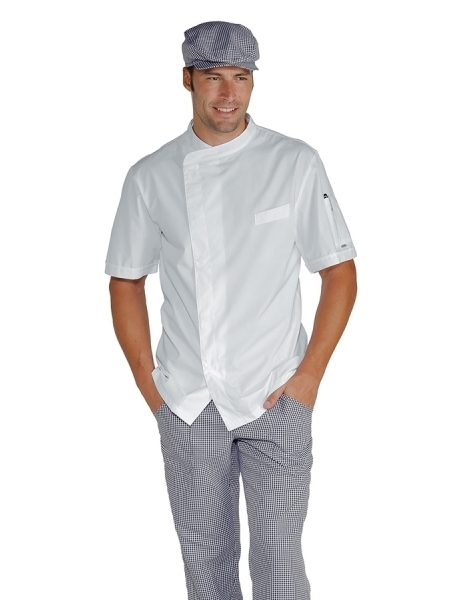 Giacca cuoco personalizzata di colore bianco Bilbao Isacco Extralight