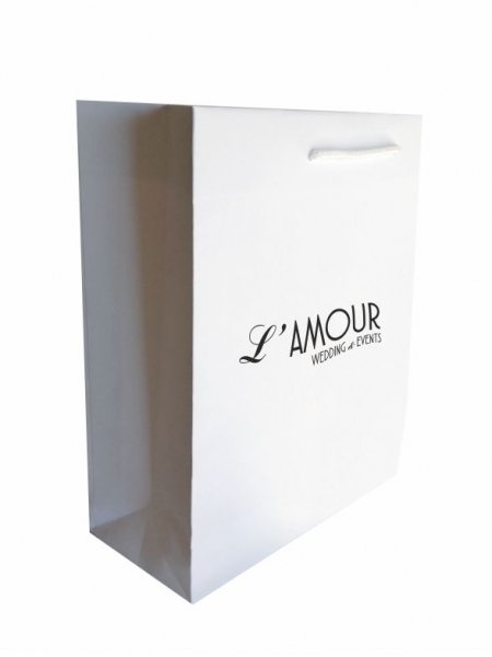 Buste in carta Strong personalizzate con stampa a caldo - 26x12x37 cm