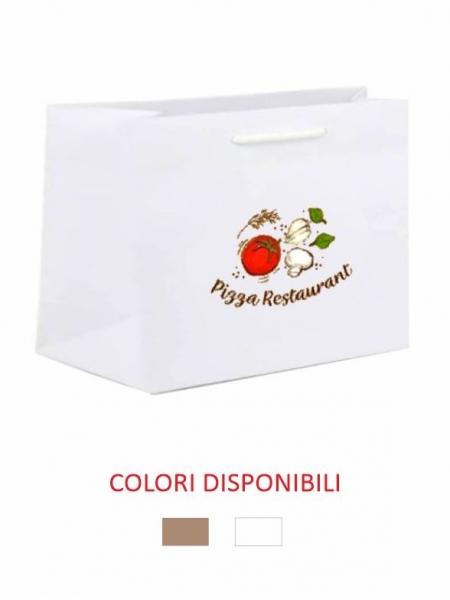 Busta in carta kraft 19x19x16 cm - Personalizzazione full color in Area Centrale
