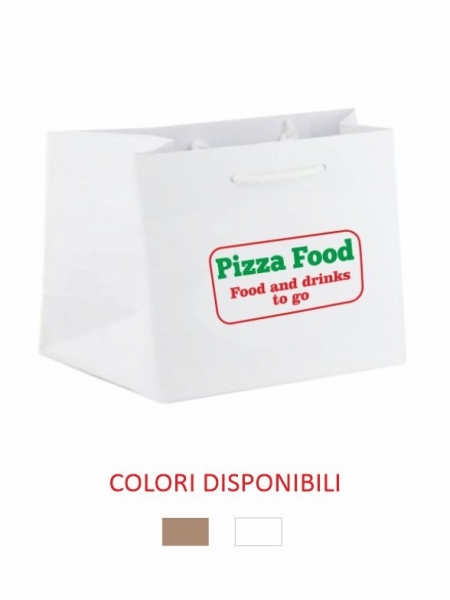 Busta in carta kraft 24x24x21 cm - Personalizzazione full color in Area Centrale