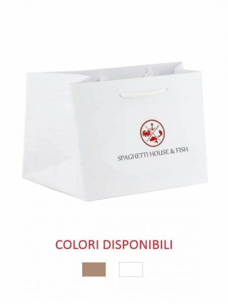 Busta in carta kraft 34x34x25 cm - Personalizzazione full color in Area Centrale