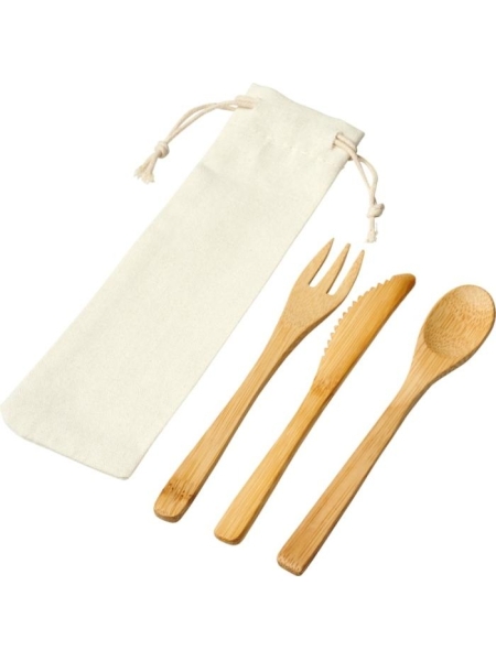 Set posate in bamboo personalizzato Celuk