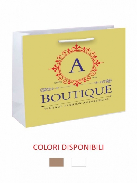 Busta in carta 54x14x50 cm - Personalizzazione full color Stampa totale