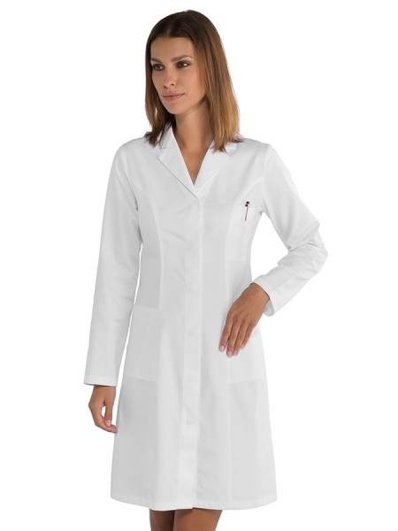 Camice medico donna in cotone manica lunga personalizzata Isacco Valencia Slim