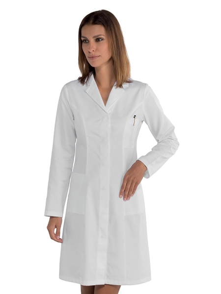 Camice medico donna bianco manica lunga Valencia SLIM Bohème Isacco