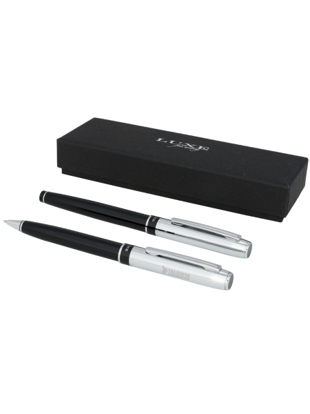 Set regalo con penne personalizzate a sfera e roller