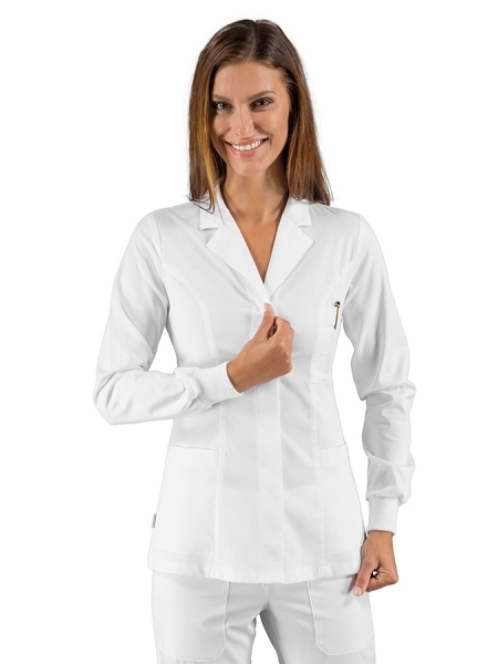 Casacche bianche donna Coimbra SLIM Bohème Isacco con polso in maglia