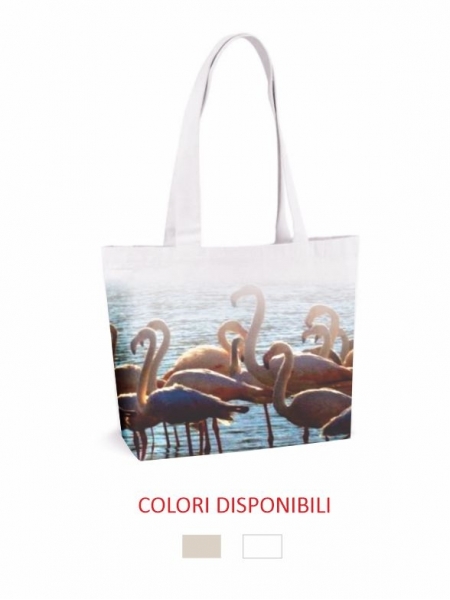 Shopper personalizzate in cotone full print 37,5x36x12 cm