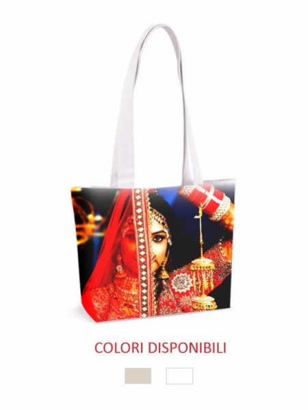 Shopper personalizzate in cotone stampa piena 50x12x45 cm