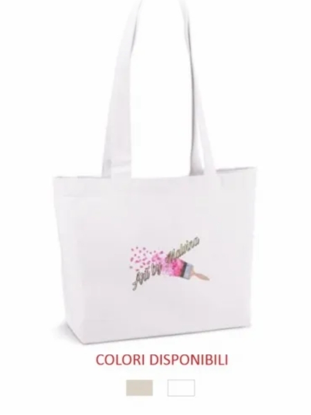 Shopper personalizzate in cotone area centrale 50x12x45 cm