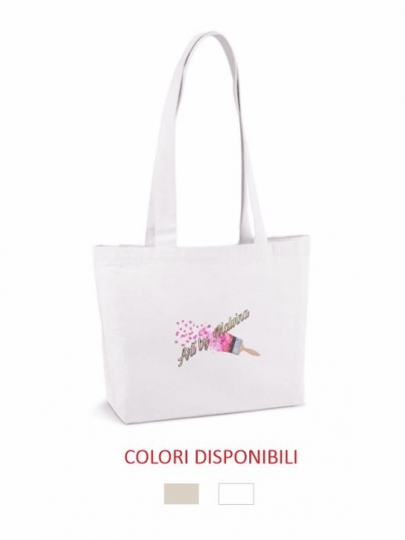 Shopper personalizzate in cotone 135 gr. 50x12x45 cm