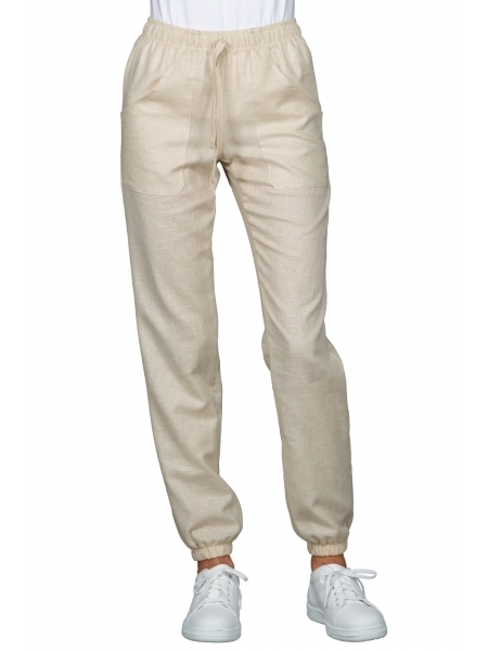 Pantalone da lavoro con elastico personalizzato Isacco Pantagiaffa Lino