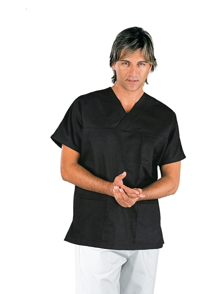 Casacca Isacco con collo a V Bianco 195 gr/m2