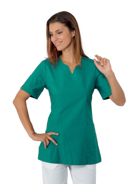 Divisa infermiera personalizzata in cotone manica corta Tiffany Isacco