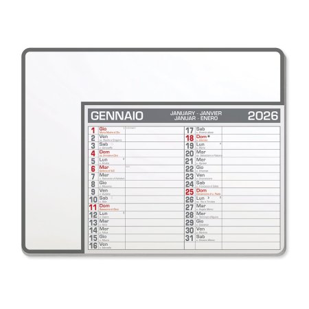 Tappetino mouse con calendario Calendar Pad Edge