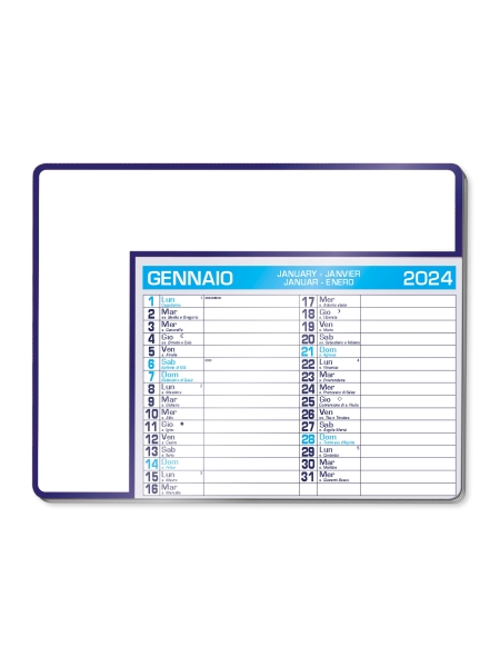 Tappetino mouse con calendario Calendar Pad Edge