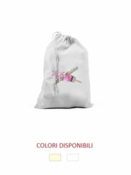 Sacchetti con coulisse in cotone 10 x 15 cm personalizzati area predefinita