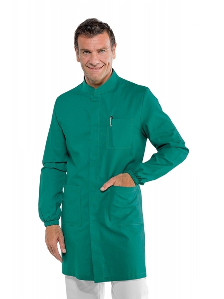 Camice verde medicale uomo in cotone manica lunga Dover Isacco