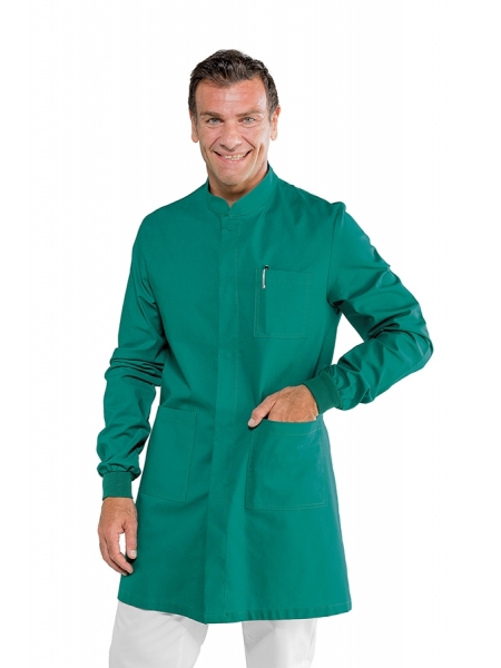 Camice uomo verde in cotone con polso in maglia Dover Isacco