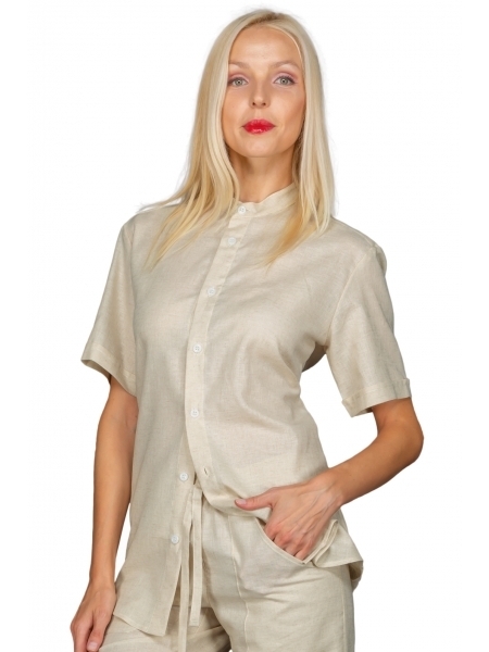 Camicia da lavoro unisex Detroit Stretch Lino Isacco