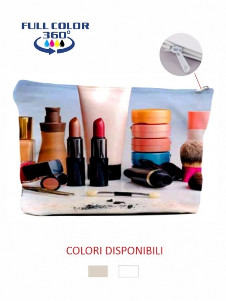 Pochette trucco personalizzate in cotone 25x17x7 cm