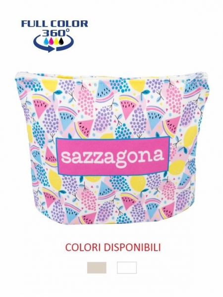 Pochette tessuto cotone personalizzata 25 x 20,5 cm full print