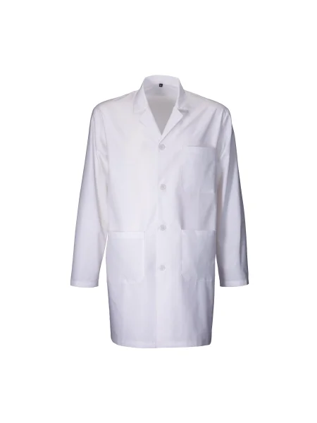 Camice da lavoro bianco in cotone e poliestere
