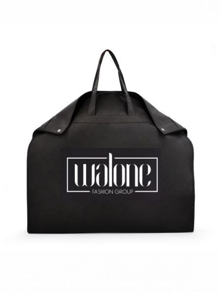 Porta abiti in tnt nero personalizzato 1 colore area predefinita cm 60 x 110