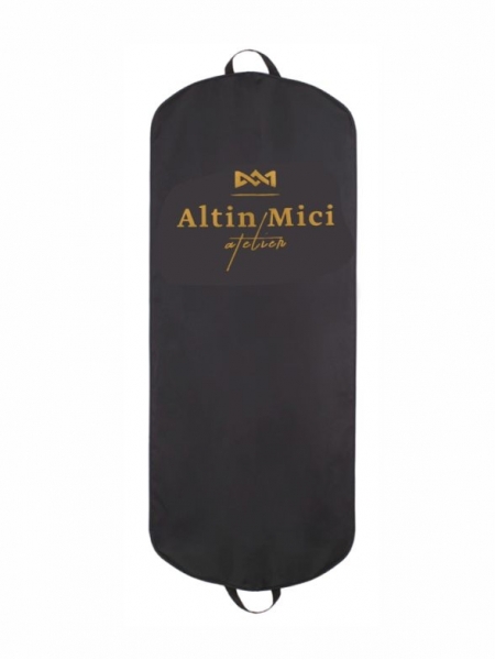 Porta abiti in tnt nero personalizzato 1 colore area predefinita cm 60 x 140