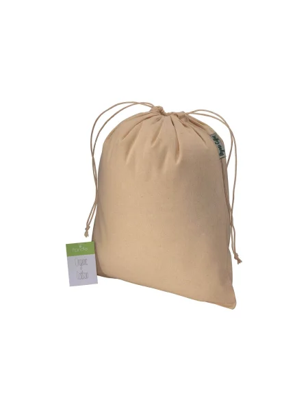 Sacchetto regalo in cotone biologico 140 g/m² personalizzabile Recco M 25 x 30 cm