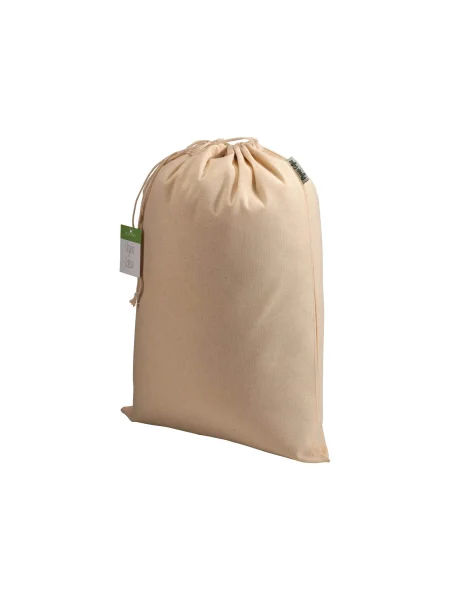 Sacchetto regalo in cotone biologico 140 g/m² personalizzabile Recco L 30 x 45 cm