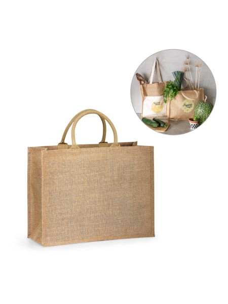 Shopper personalizzate in juta Shanti 43x34x17,5 cm