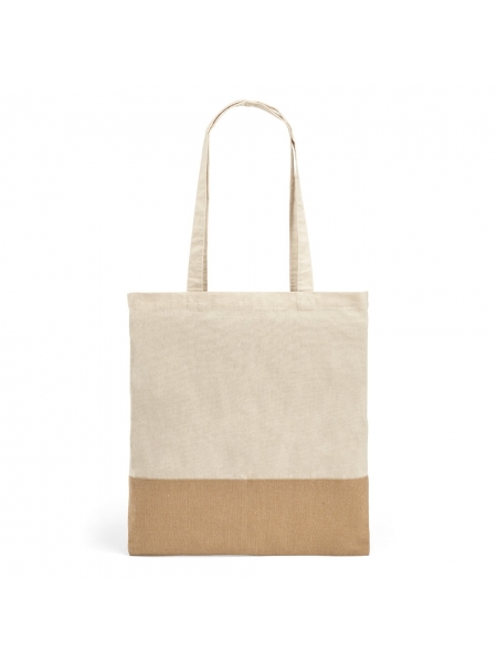 Shopper personalizzate in cotone e juta Mercat 37,5x41,5 cm