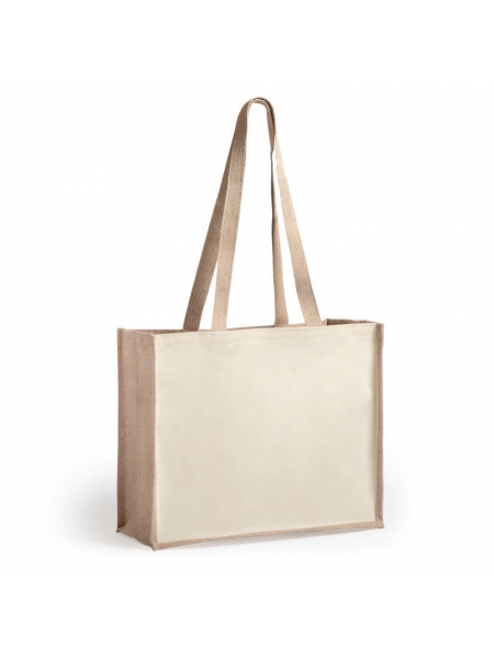 Shopper personalizzate in juta e cotone Rotin 39x16x31,5 cm