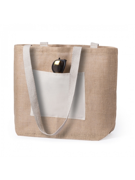 Shopper personalizzate in juta e cotone Farus 48x35x15 cm