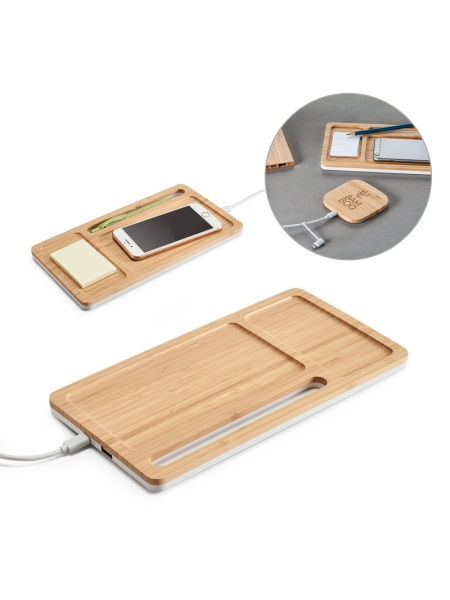 Organizer per scrivania personalizzate con caricatore wireless Mott