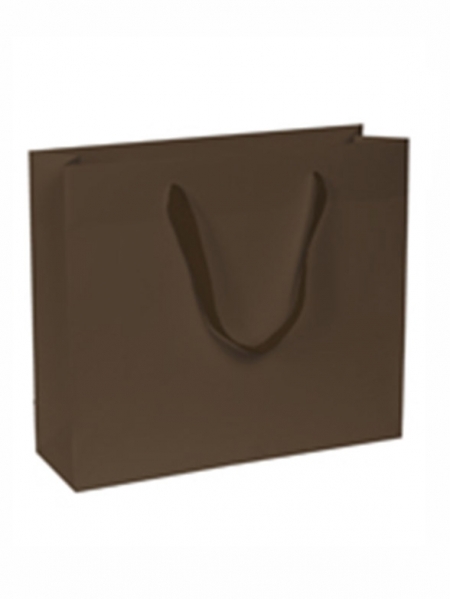 Buste carta kraft colorate maniglia fettuccia - 32+10 x 27,5 cm